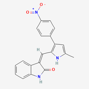 (3Z)-3-[[5-methyl-3-(4-nitrophenyl)-1H-pyrrol-2-yl]methylidene]-1H-indol-2-one