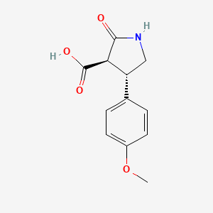 Rel-(3R,4S)-4-(4-methoxyphenyl)-2-oxopyrrolidine-3-carboxylic acid