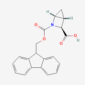 molecular formula C20H17NO4 B12985891 (1R,3S,4S)-2-(((9H-Fluoren-9-yl)methoxy)carbonyl)-2-azabicyclo[2.1.0]pentane-3-carboxylic acid 