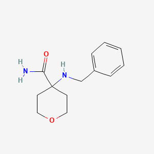 4-(Benzylamino)tetrahydro-2H-pyran-4-carboxamide