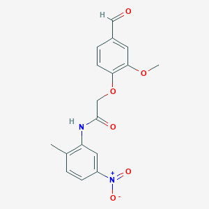 2-(4-formyl-2-methoxyphenoxy)-N-(2-methyl-5-nitrophenyl)acetamide