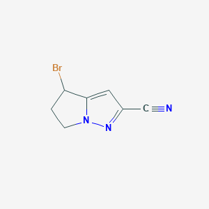 4-Bromo-5,6-dihydro-4H-pyrrolo[1,2-b]pyrazole-2-carbonitrile