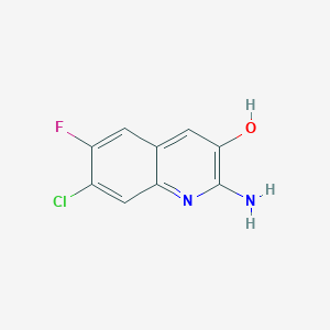 2-Amino-7-chloro-6-fluoroquinolin-3-ol