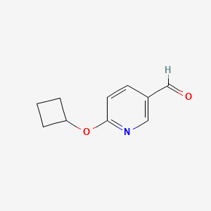 molecular formula C10H11NO2 B12985952 6-Cyclobutoxynicotinaldehyde 