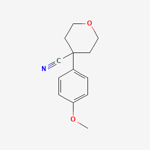 molecular formula C13H15NO2 B1298605 4-(4-methoxyphenyl)tetrahydro-2H-pyran-4-carbonitrile CAS No. 3648-78-0