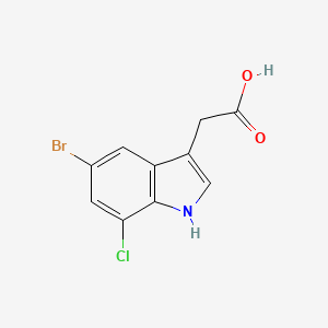 2-(5-Bromo-7-chloro-1H-indol-3-yl)acetic acid