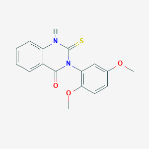 molecular formula C16H14N2O3S B1298609 3-(2,5-二甲氧基苯基)-2-硫代-2,3-二氢喹唑啉-4(1H)-酮 CAS No. 380436-98-6