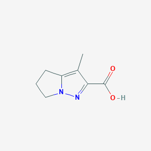 molecular formula C8H10N2O2 B12986090 3-Methyl-5,6-dihydro-4H-pyrrolo[1,2-b]pyrazole-2-carboxylic acid 