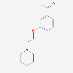 B1298610 3-[2-(Piperidin-1-yl)ethoxy]benzaldehyde CAS No. 81068-27-1