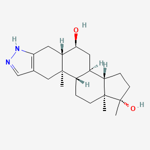 (1S,2R,10S,11S,13R,14S,17S,18S)-2,17,18-trimethyl-6,7-diazapentacyclo[11.7.0.02,10.04,8.014,18]icosa-4(8),5-diene-11,17-diol