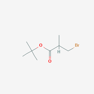 molecular formula C8H15BrO2 B12986110 tert-Butyl 3-bromo-2-methylpropanoate CAS No. 136685-85-3