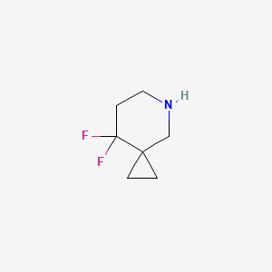 molecular formula C7H11F2N B12986148 8,8-Difluoro-5-azaspiro[2.5]octane 