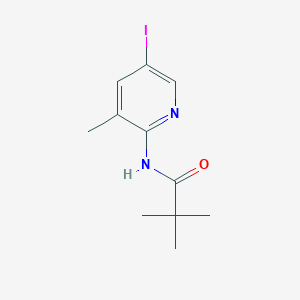 molecular formula C11H15IN2O B1298615 N-(5-碘-3-甲基-吡啶-2-基)-2,2-二甲基-丙酰胺 CAS No. 677327-29-6