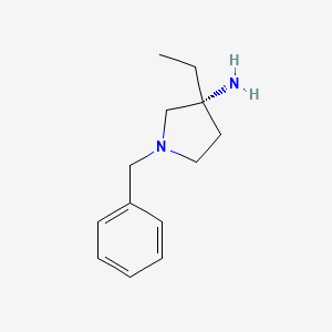 molecular formula C13H20N2 B12986160 (R)-1-Benzyl-3-ethylpyrrolidin-3-amine 