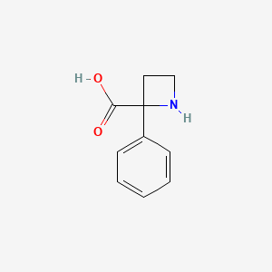 molecular formula C10H11NO2 B12986167 2-Phenylazetidine-2-carboxylic acid 