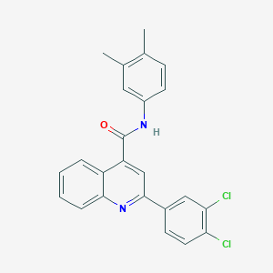 molecular formula C24H18Cl2N2O B12986209 2-(3,4-dichlorophenyl)-N-(3,4-dimethylphenyl)quinoline-4-carboxamide 