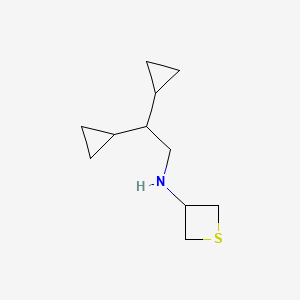 molecular formula C11H19NS B12986210 N-(2,2-Dicyclopropylethyl)thietan-3-amine 