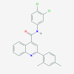 molecular formula C24H18Cl2N2O B12986238 N-(3,4-dichlorophenyl)-2-(2,4-dimethylphenyl)quinoline-4-carboxamide 