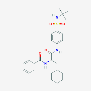 (S)-N-(1-((4-(N-(tert-Butyl)sulfamoyl)phenyl)amino)-3-cyclohexyl-1-oxopropan-2-yl)benzamide