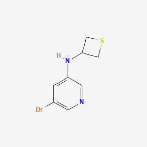 molecular formula C8H9BrN2S B12986253 5-Bromo-N-(thietan-3-yl)pyridin-3-amine 