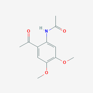 molecular formula C12H15NO4 B12986260 N-(2-acetyl-4,5-dimethoxyphenyl)acetamide 