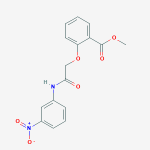 molecular formula C16H14N2O6 B12986265 Methyl 2-(2-((3-nitrophenyl)amino)-2-oxoethoxy)benzoate 