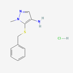 5-(Benzylthio)-1-methyl-1H-pyrazol-4-amine hydrochloride