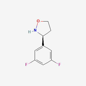 molecular formula C9H9F2NO B12986304 (S)-3-(3,5-Difluorophenyl)isoxazolidine 