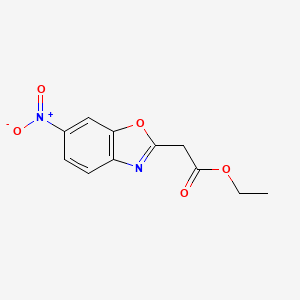 molecular formula C11H10N2O5 B1298633 Ethyl 2-(6-nitro-1,3-benzoxazol-2-yl)acetate CAS No. 295345-83-4