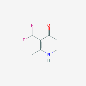 molecular formula C7H7F2NO B12986369 3-(Difluoromethyl)-2-methylpyridin-4-ol 