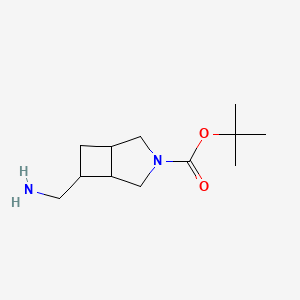 molecular formula C12H22N2O2 B12986371 tert-Butyl 6-(aminomethyl)-3-azabicyclo[3.2.0]heptane-3-carboxylate 