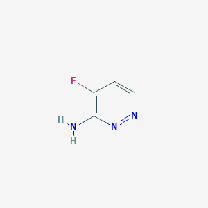 molecular formula C4H4FN3 B12986401 4-Fluoropyridazin-3-amine 