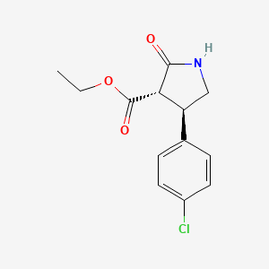 ethyl (3S,4R)-4-(4-chlorophenyl)-2-oxopyrrolidine-3-carboxylate