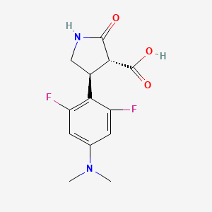 Rel-(3R,4S)-4-(4-(dimethylamino)-2,6-difluorophenyl)-2-oxopyrrolidine-3-carboxylic acid