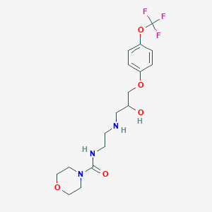 N-(2-((2-Hydroxy-3-(4-(trifluoromethoxy)phenoxy)propyl)amino)ethyl)morpholine-4-carboxamide