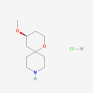 molecular formula C10H20ClNO2 B12986542 (S)-4-Methoxy-1-oxa-9-azaspiro[5.5]undecane hydrochloride 