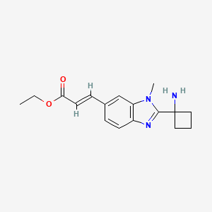 Ethyl (E)-3-(2-(1-aminocyclobutyl)-1-methyl-1H-benzo[d]imidazol-6-yl)acrylate