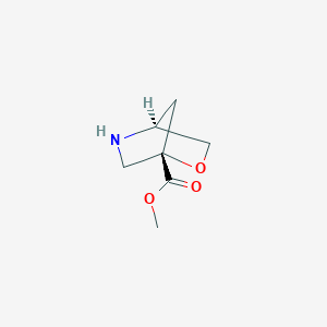 molecular formula C7H11NO3 B12986558 Methyl (1S,4S)-2-oxa-5-azabicyclo[2.2.1]heptane-1-carboxylate 