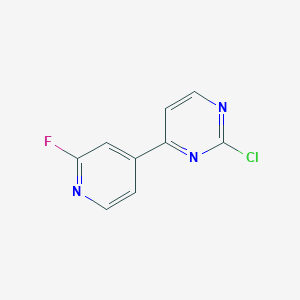 molecular formula C9H5ClFN3 B1298656 2-Chloro-4-(2-fluoropyridin-4-yl)pyrimidine CAS No. 361147-25-3
