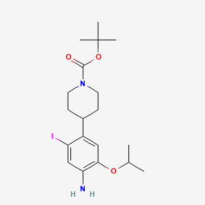 tert-Butyl 4-(4-amino-2-iodo-5-isopropoxyphenyl)piperidine-1-carboxylate