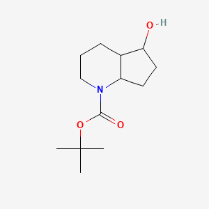 molecular formula C13H23NO3 B12986569 tert-Butyl 5-hydroxyoctahydro-1H-cyclopenta[b]pyridine-1-carboxylate 