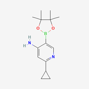 2-Cyclopropyl-5-(4,4,5,5-tetramethyl-1,3,2-dioxaborolan-2-yl)pyridin-4-amine