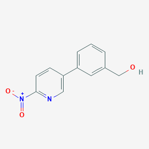 molecular formula C12H10N2O3 B12986617 (3-(6-Nitropyridin-3-yl)phenyl)methanol 