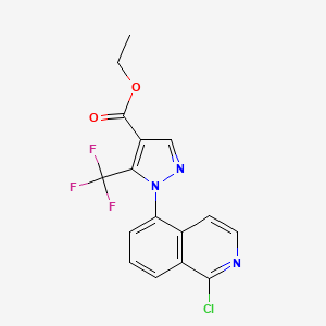 Ethyl 1-(1-chloroisoquinolin-5-yl)-5-(trifluoromethyl)-1H-pyrazole-4-carboxylate