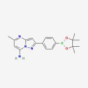 5-Methyl-2-(4-(4,4,5,5-tetramethyl-1,3,2-dioxaborolan-2-yl)phenyl)pyrazolo[1,5-a]pyrimidin-7-amine