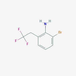 molecular formula C8H7BrF3N B12986758 2-Bromo-6-(2,2,2-trifluoroethyl)aniline 