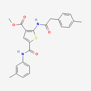 Methyl2-(2-(p-tolyl)acetamido)-5-(m-tolylcarbamoyl)thiophene-3-carboxylate