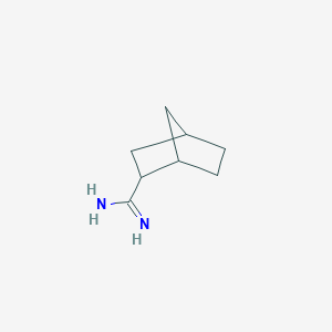 molecular formula C8H14N2 B12986792 Bicyclo[2.2.1]heptane-2-carboximidamide 