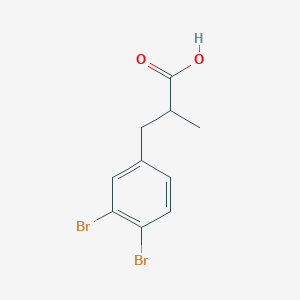 molecular formula C10H10Br2O2 B12986799 3-(3,4-Dibromophenyl)-2-methylpropanoic acid 