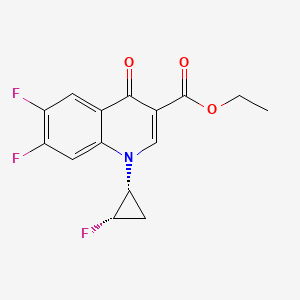 molecular formula C15H12F3NO3 B12986804 Ethyl 6,7-difluoro-1-((1R,2S)-2-fluorocyclopropyl)-4-oxo-1,4-dihydroquinoline-3-carboxylate 